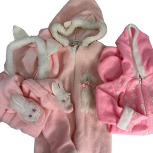 Vintage 80's Baby Pink Winter‎ One Piece Suits 18m